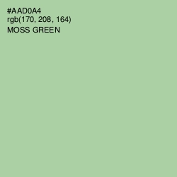 #AAD0A4 - Moss Green Color Image